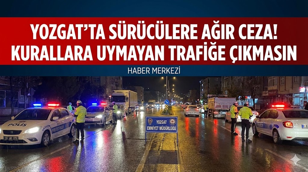 Yozgat’ta Sürücülere Ağır Ceza! Kurallara Uymayan Trafiğe Çıkmasın