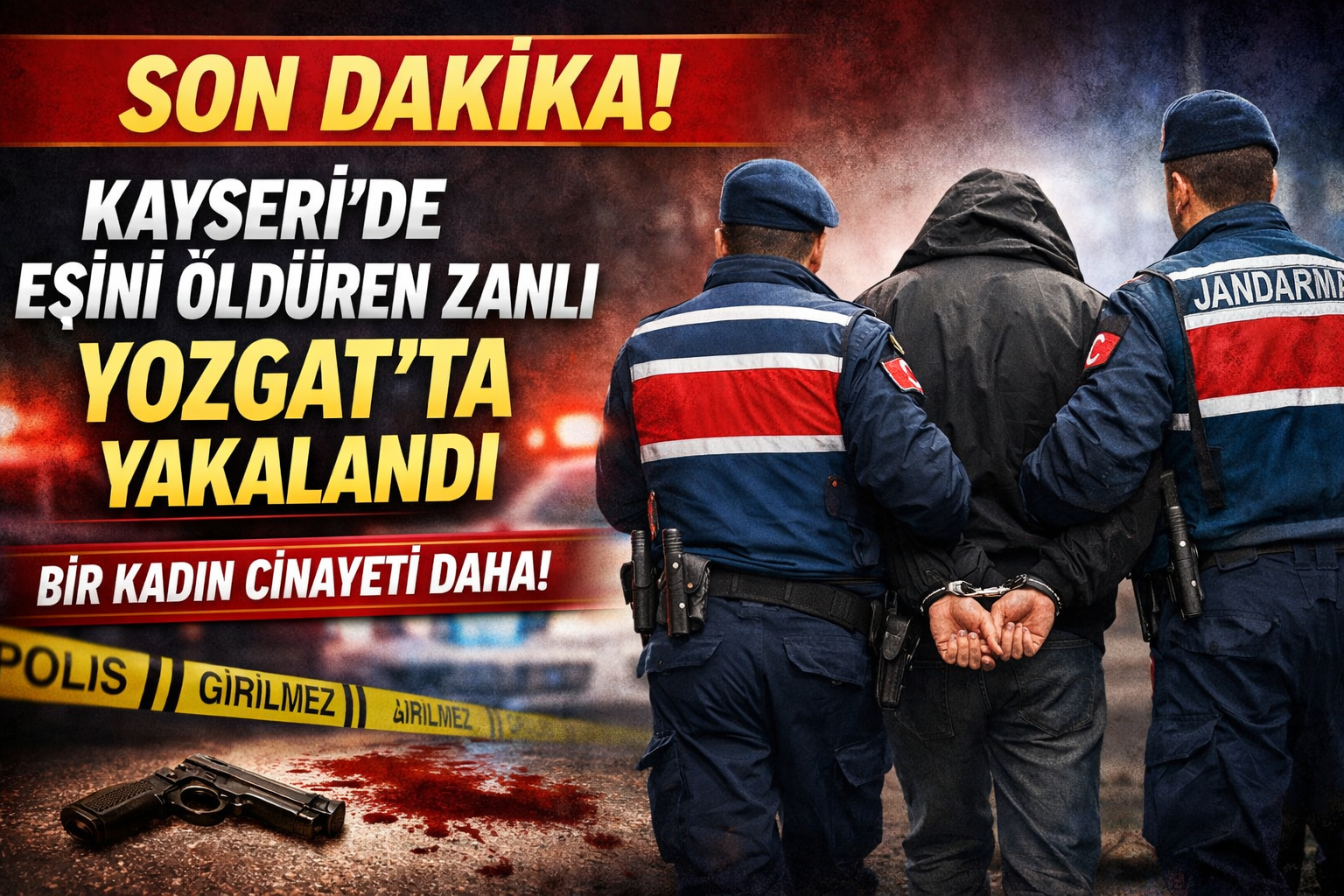 Kayseri’de Eşini Öldüren Zanlı Yozgat’ta Yakalandı