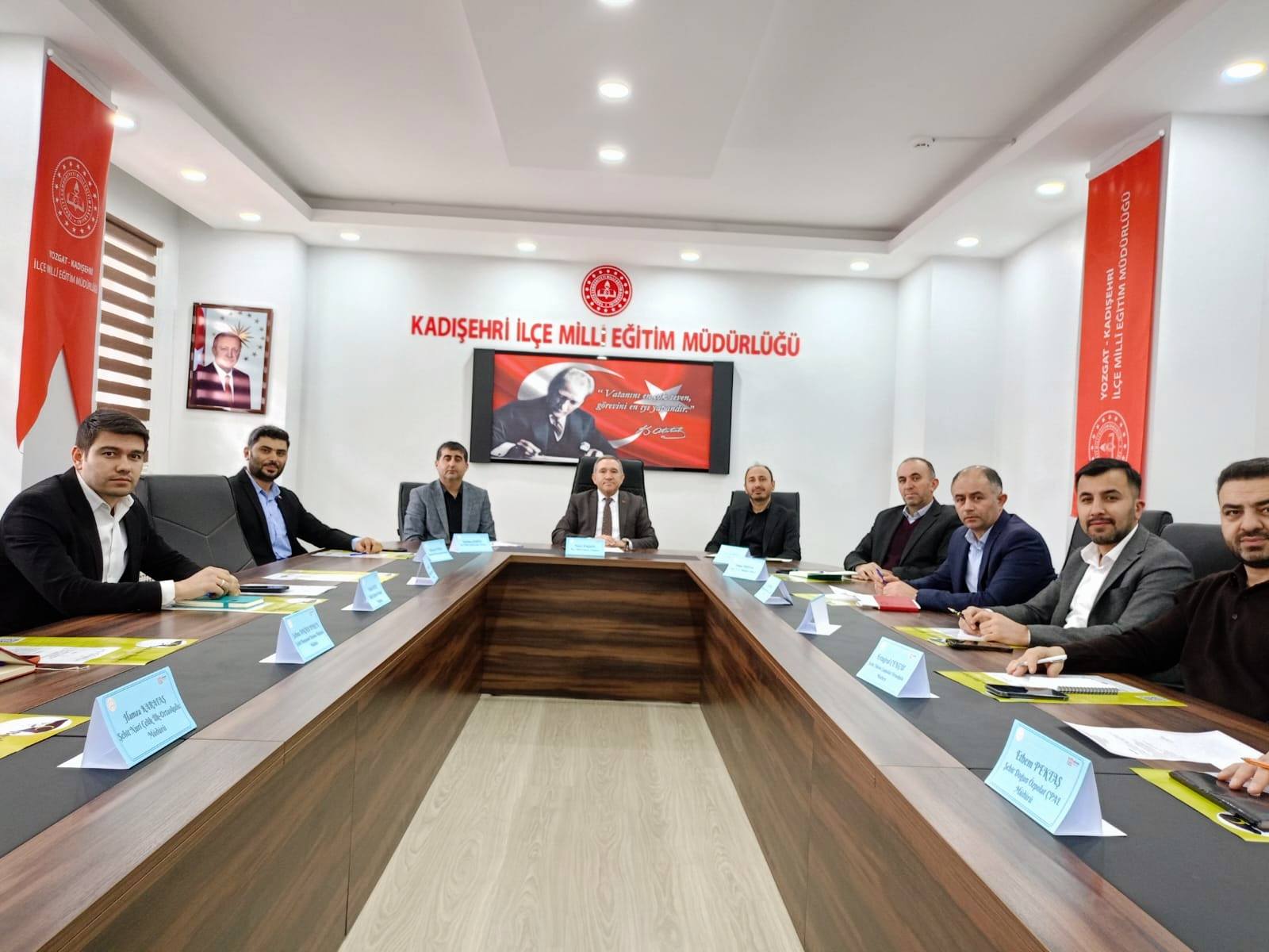 Kadışehri İlçe Millî Eğitim Müdürlüğü Müdürler Kurulu Toplantısı Gerçekleştirildi