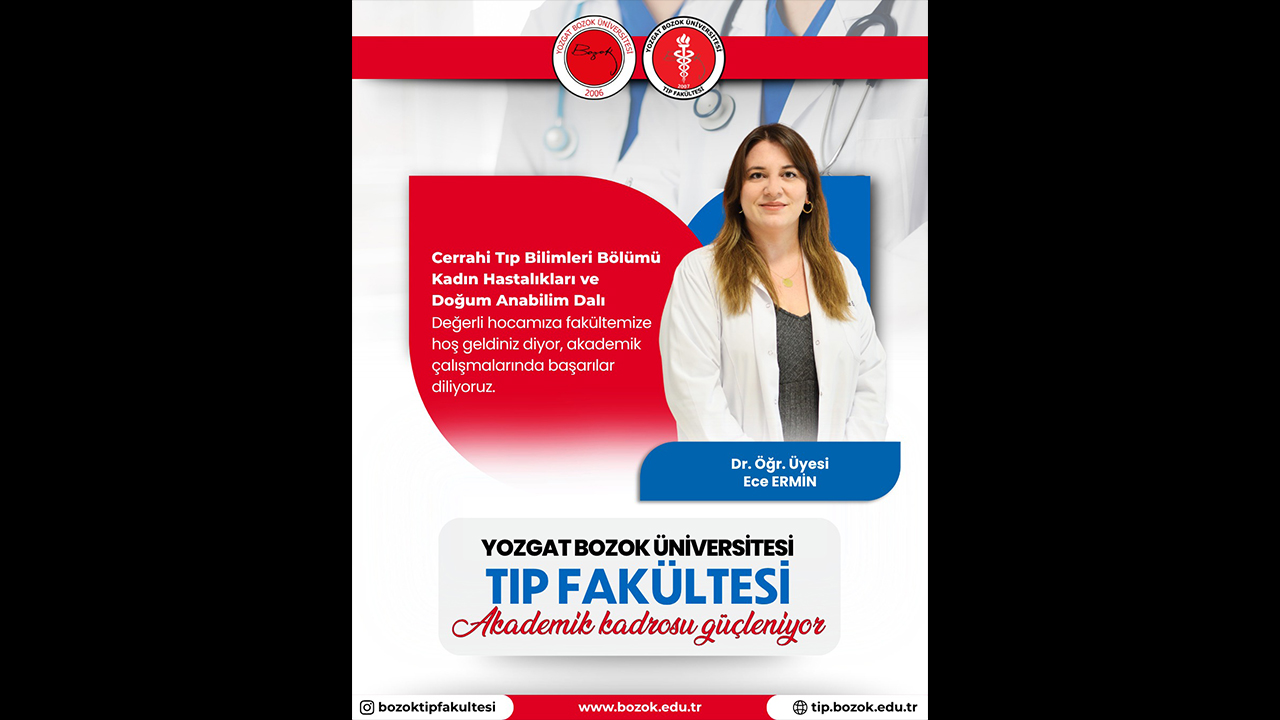 Yozgat Bozok Üniversitesi Tıp Fakültesi’ne Yeni Akademik Güç