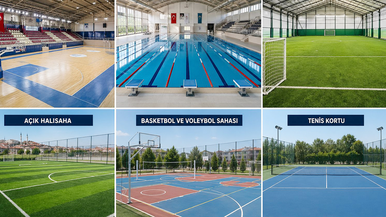 Yozgat’a yüzme havuzundan kapalı halı sahaya, tenis kortundan basketbol sahasına ne ararsanız var!