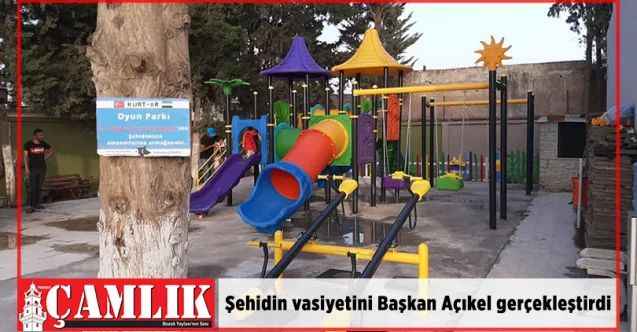 Şehidin vasiyetini  Sarıkaya Belediye Başkanı Ömer Açıkel gerçekleştirdi