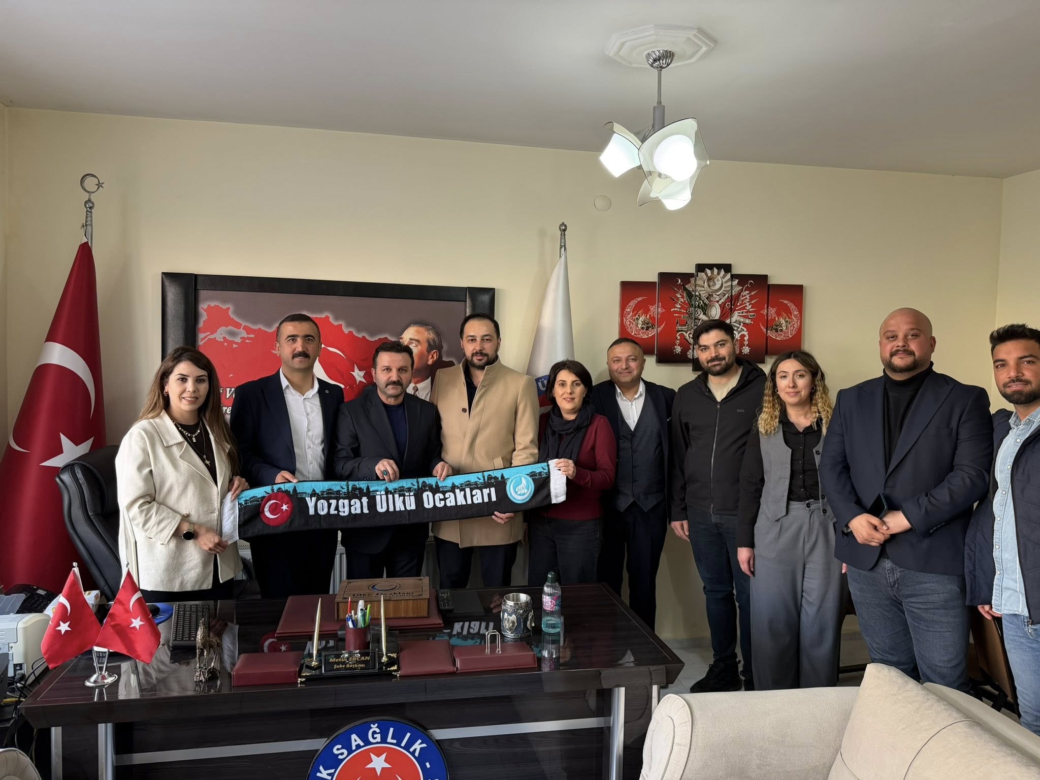 Yozgat’ta Anlamlı Ziyaret: Ülkü Ocakları’ndan Türk Sağlık-Sen’e İş Birliği Mesajı