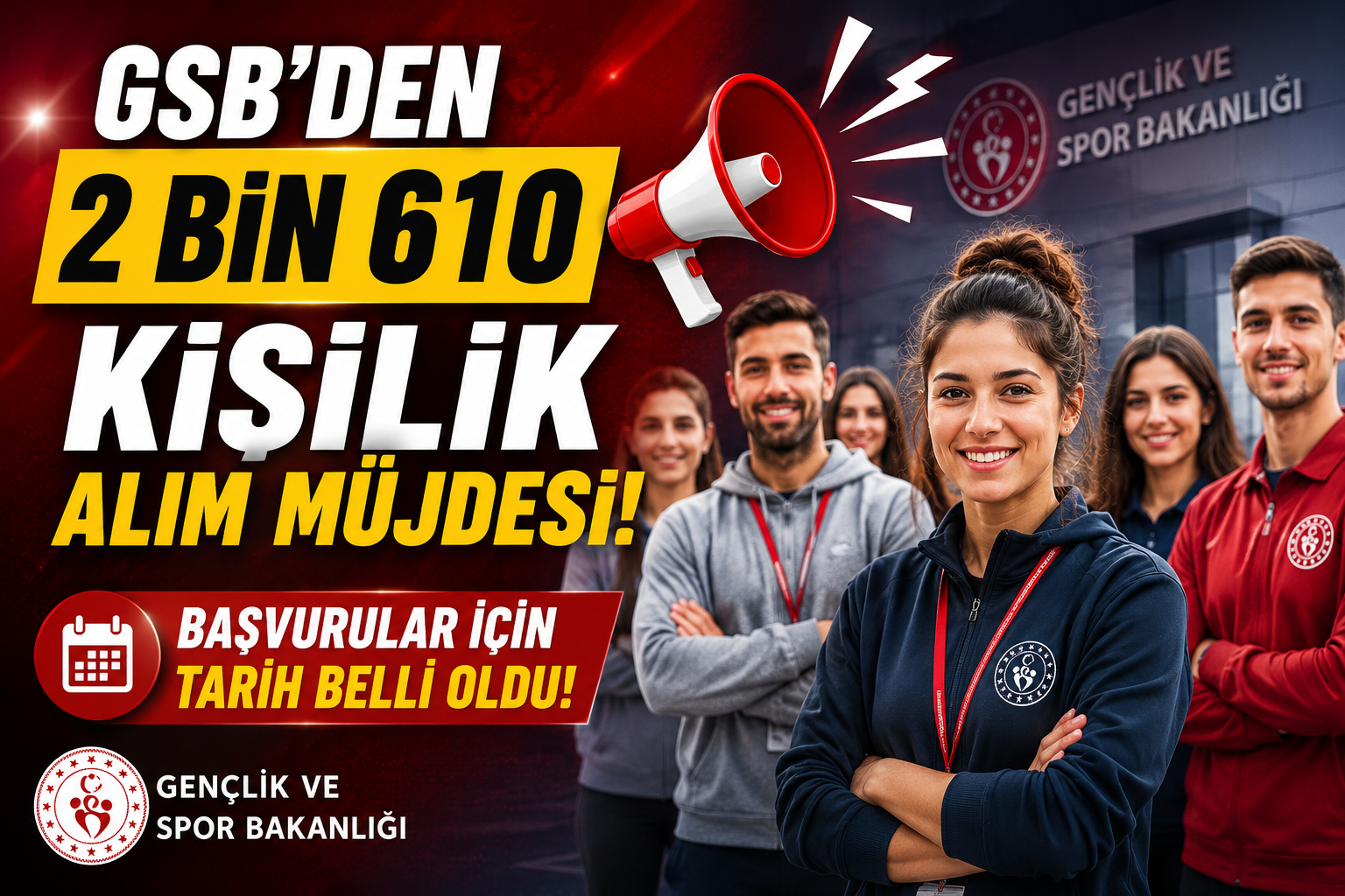 GSB’den 2 Bin 610 Kişilik Alım Müjdesi: Başvurular İçin Tarih Belli Oldu