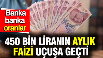 450 Bin TL’nin Aylık Faiz Getirisi Güncellendi: Banka Banka Yeni Oranlar
