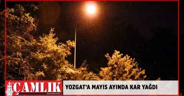 Mayıs ayında Yozgat'a kar yağdı