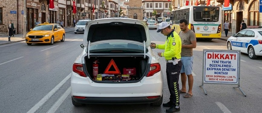 Araçlarda Eksik Ekipmana 1.246 TL Ceza!