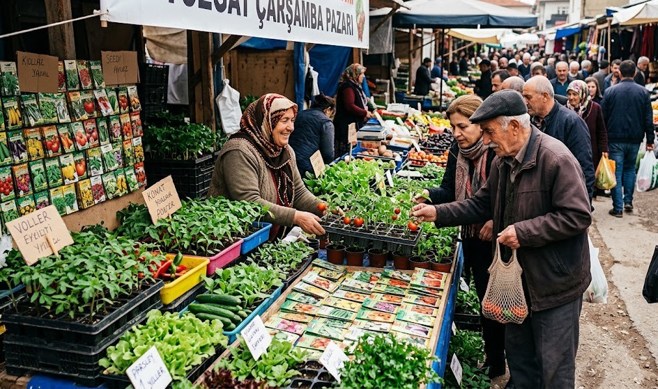Yozgat Çarşamba Pazarı’nda Tohum Yoğunluğu! Bahar Bereketi Erken Geldi