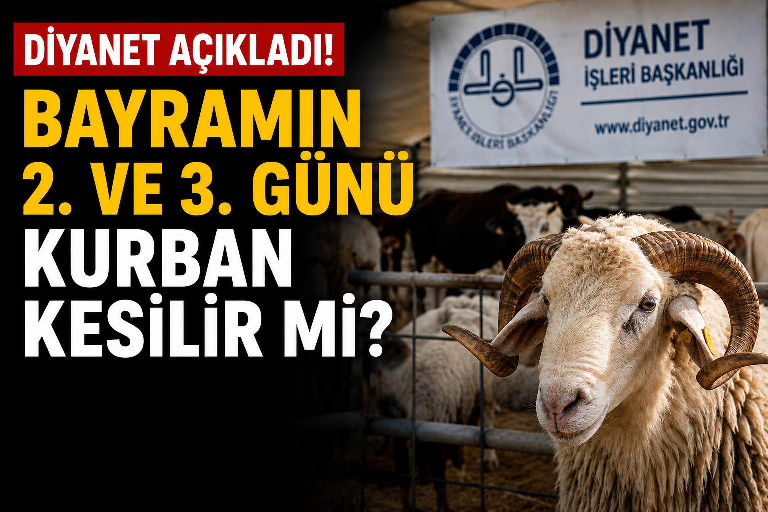Diyanet Açıkladı! Bayramın 2. ve 3. Günü Kurban Kesilir Mi?