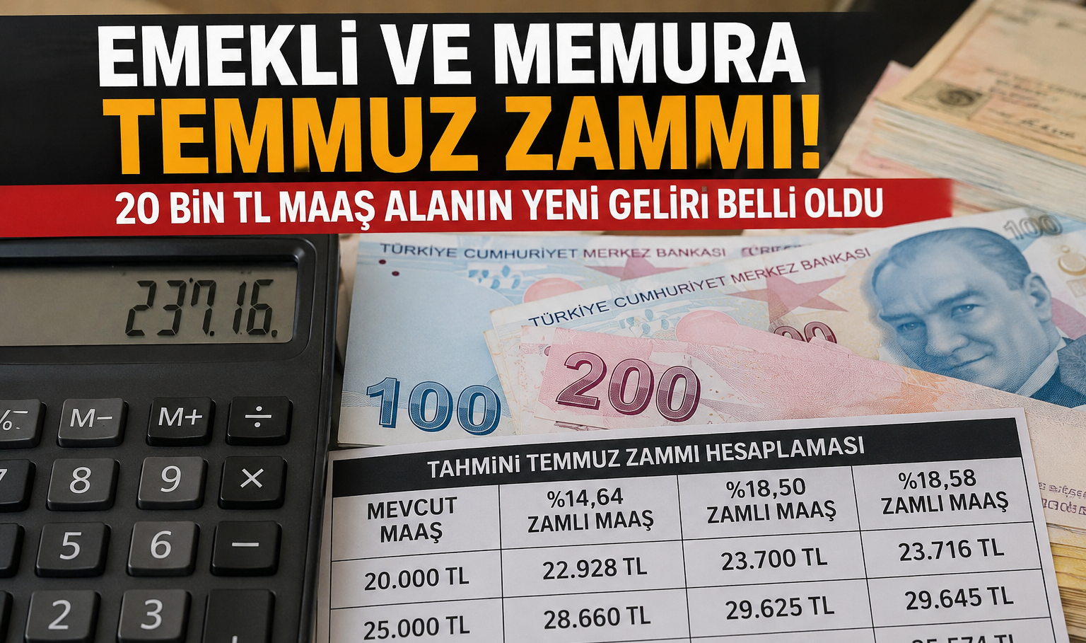 Emekliye Dev Zam Sinyali! 20 Bin TL Maaş Alanın Yeni Aylığı Ortaya Çıktı