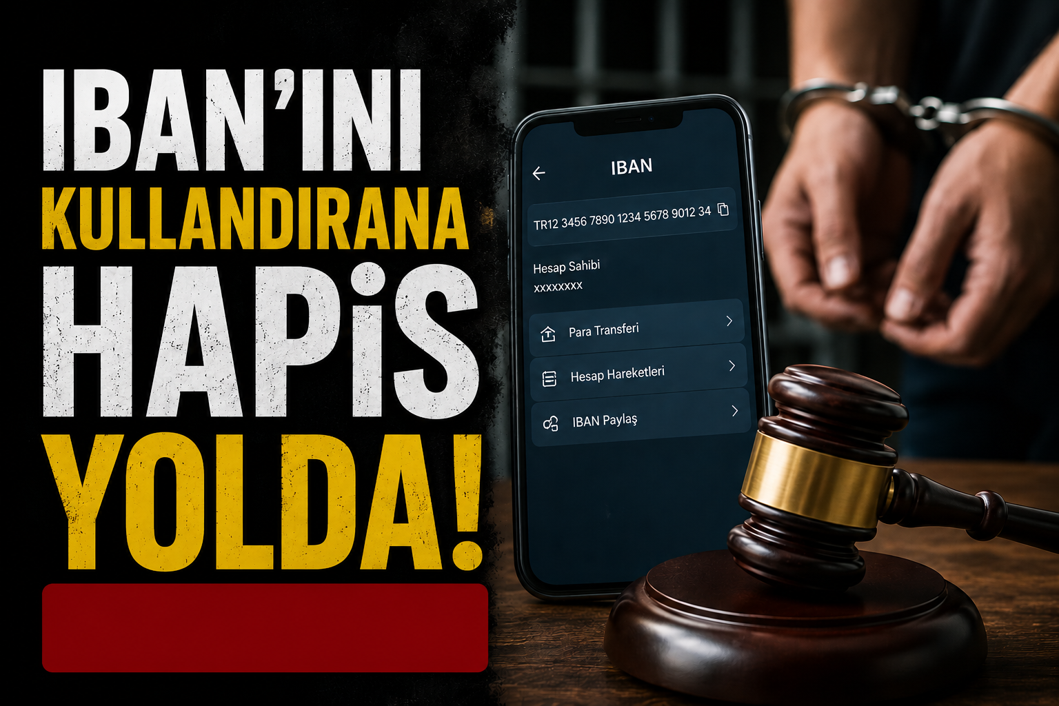 IBAN'ını Kullandırana Hapis Yolda! Yeni Yargı Paketinde Dikkat Çeken Düzenleme