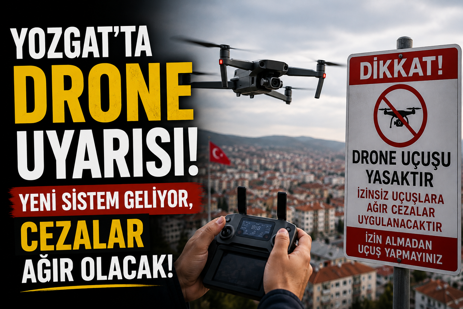 Yozgat’ta Drone Uyarısı! Yeni Sistem Geliyor, Cezalar Ağır Olacak
