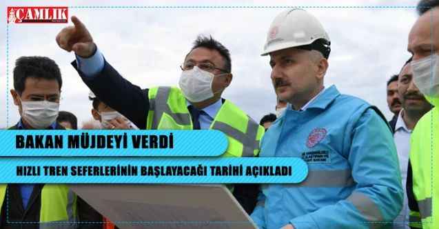 Ulaştırma ve Altyapı  Bakanı Adil Karaismailoğlu, Ankara-Sivas YHT hattında incelemelerde bulundu