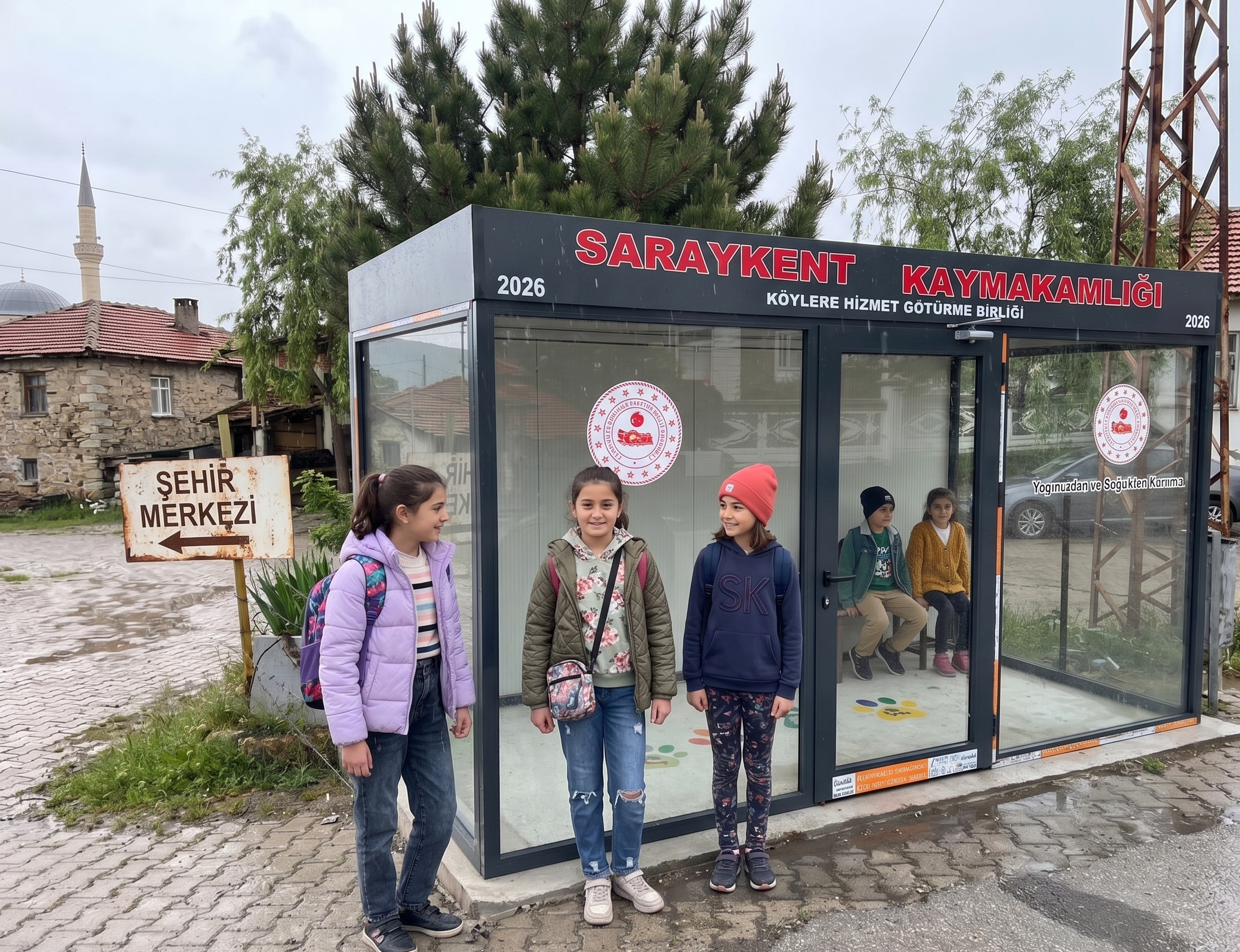 Yozgat Saraykent’te Çocuklar Artık Yağmurda Beklemeyecek!