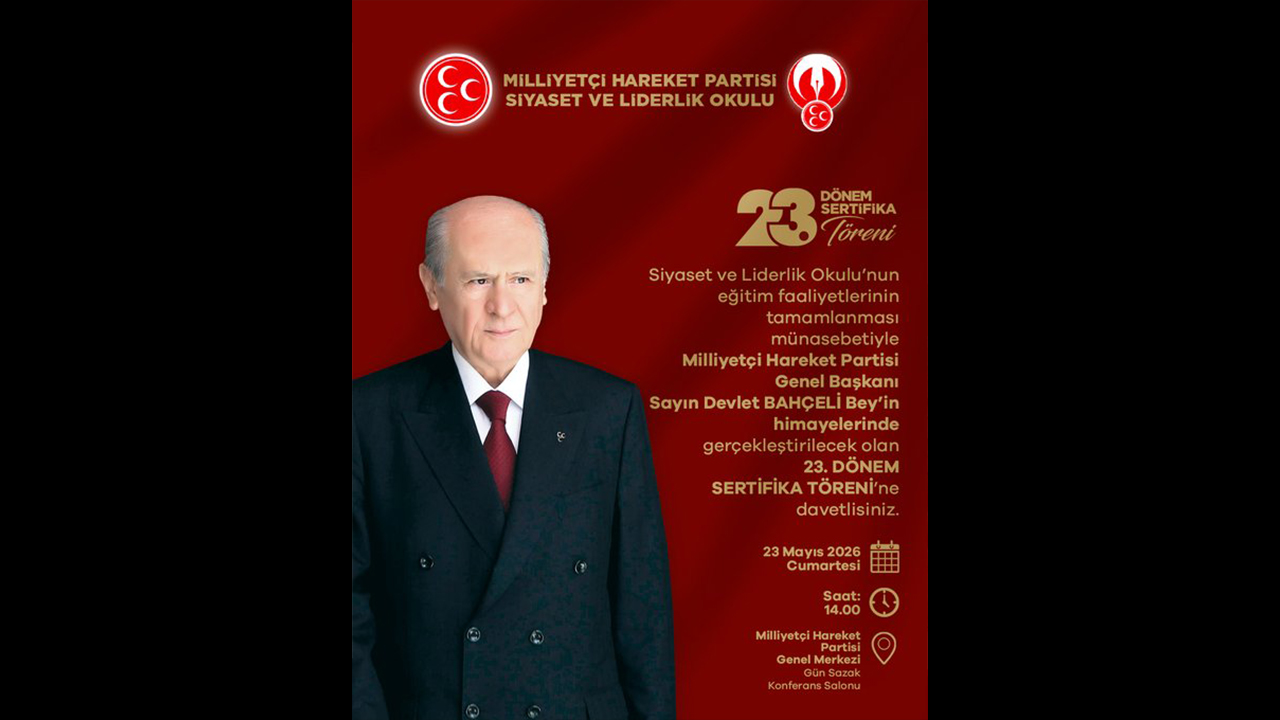 MHP Siyaset ve Liderlik Okulu 23. Dönem Mezuniyet Töreni Düzenleniyor