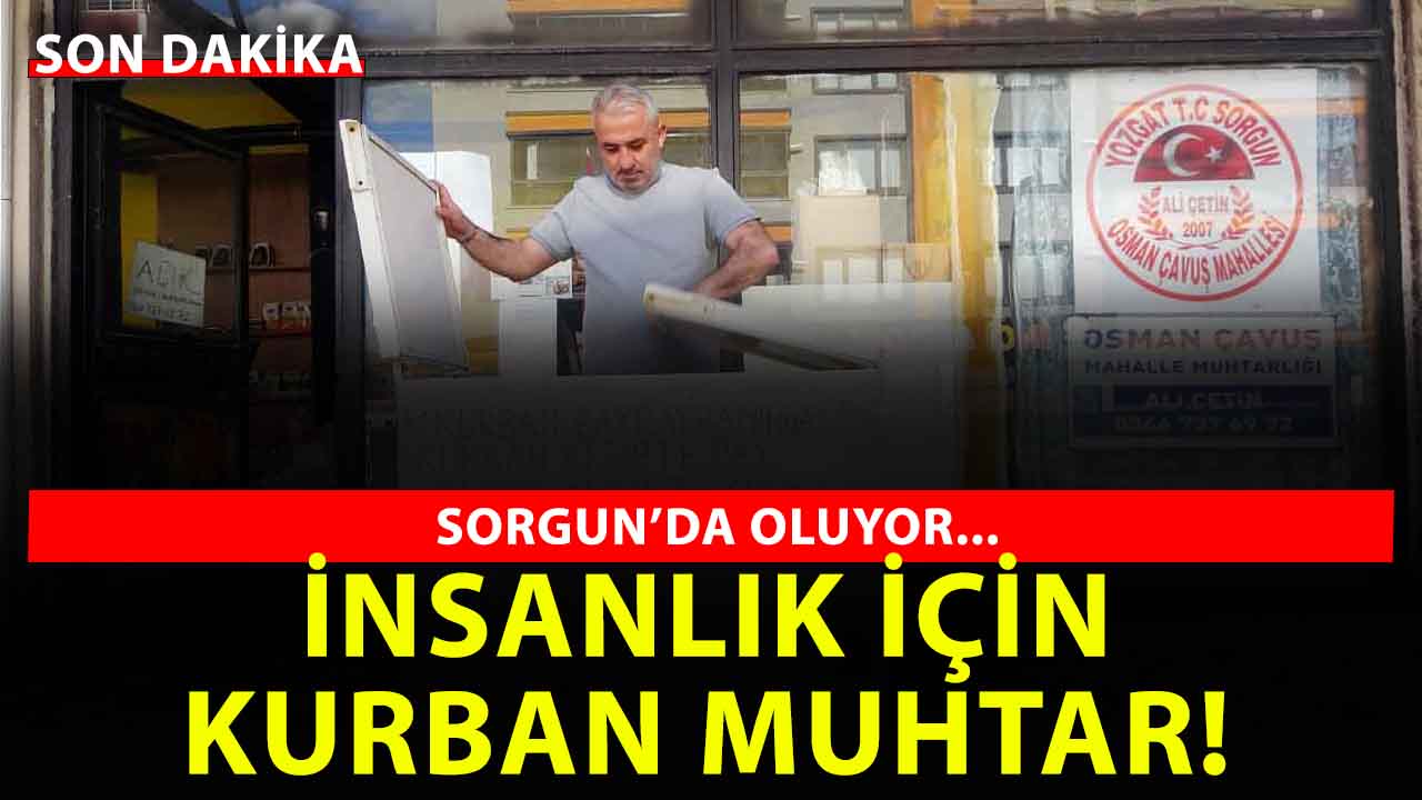 Yozgat'ta kurban kesenle kesemeyeni buluşturan muhtar!