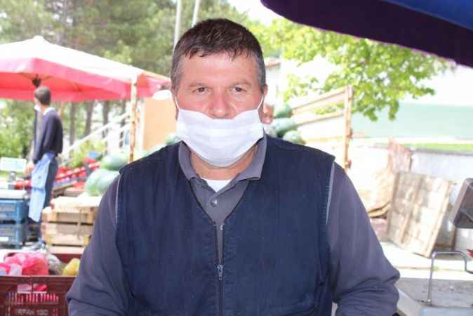 Yozgat'ta Salı pazarında sosyal mesafe dönemi