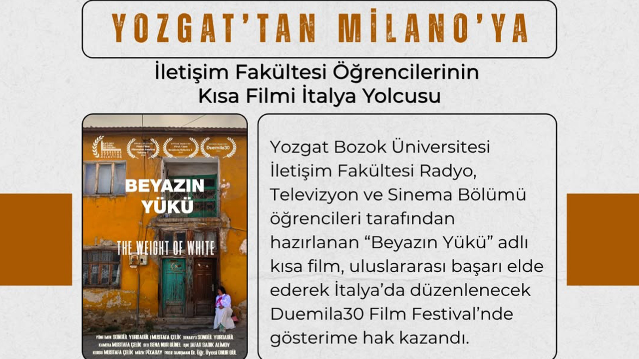 Yozgat Bozok Üniversitesi Öğrencilerinin Beyazın Yükü Filmi İtalya’da Festival Yolunda
