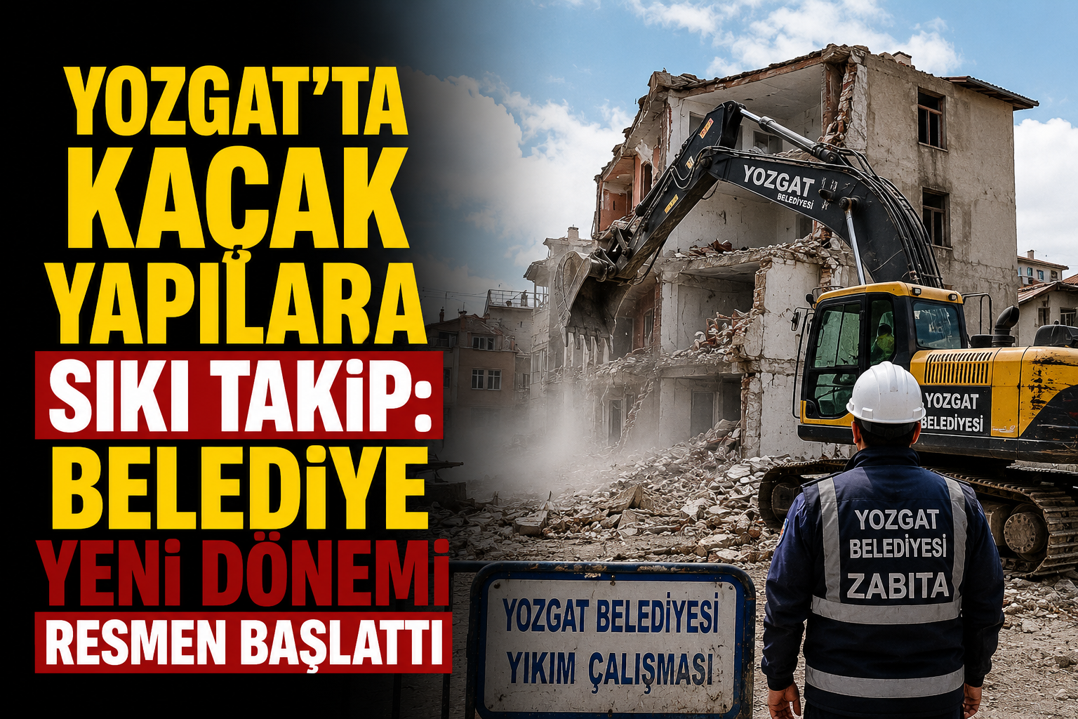 Yozgat’ta Kaçak Yapılara Sıkı Takip: Belediye Yeni Dönemi Resmen Başlattı