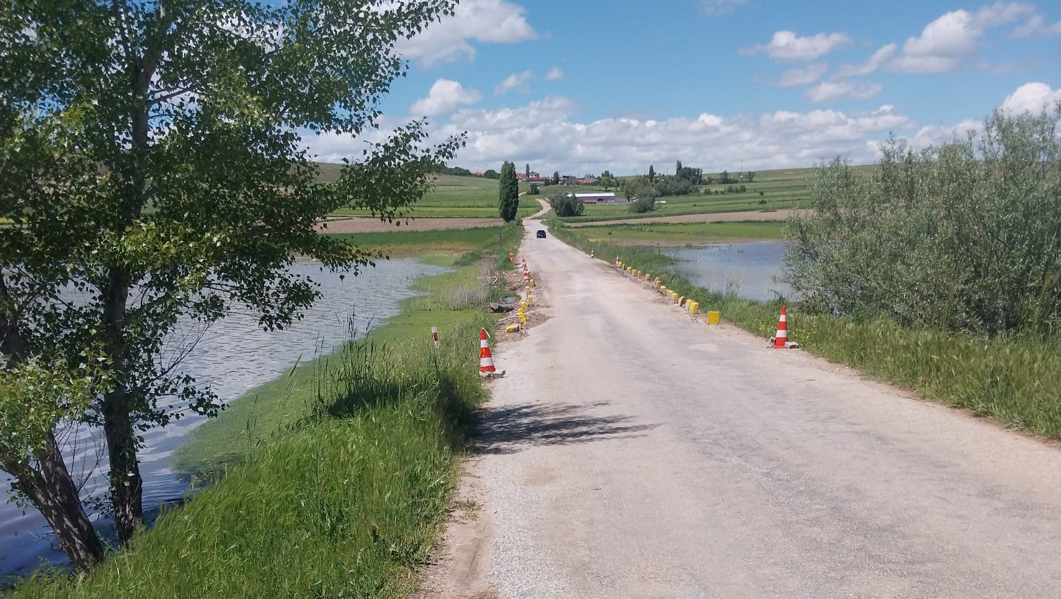 Yozgat’ta Bahadın yolunda korkutan manzara