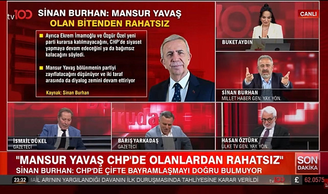 TV Programında Mansur Yavaş Tartışması: Barış Yarkadaş ve Sinan Burhan Arasında Sert Diyalog