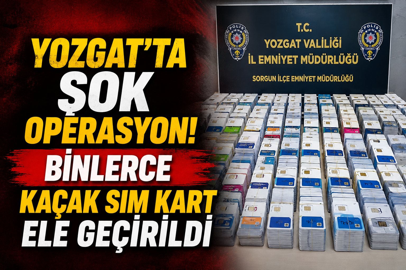 Yozgat’ta Şok Operasyon! Binlerce Kaçak SIM Kart Ele Geçirildi