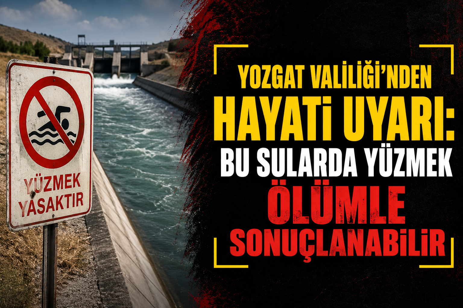 Yozgat Valiliği’nden Hayati Uyarı: Bu Sularda Yüzmek Ölümle Sonuçlanabilir