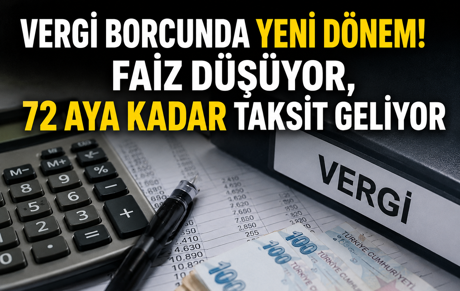 Vergi Borcunda Yeni Dönem! Faiz Düşüyor, 72 Aya Kadar Taksit Geliyor