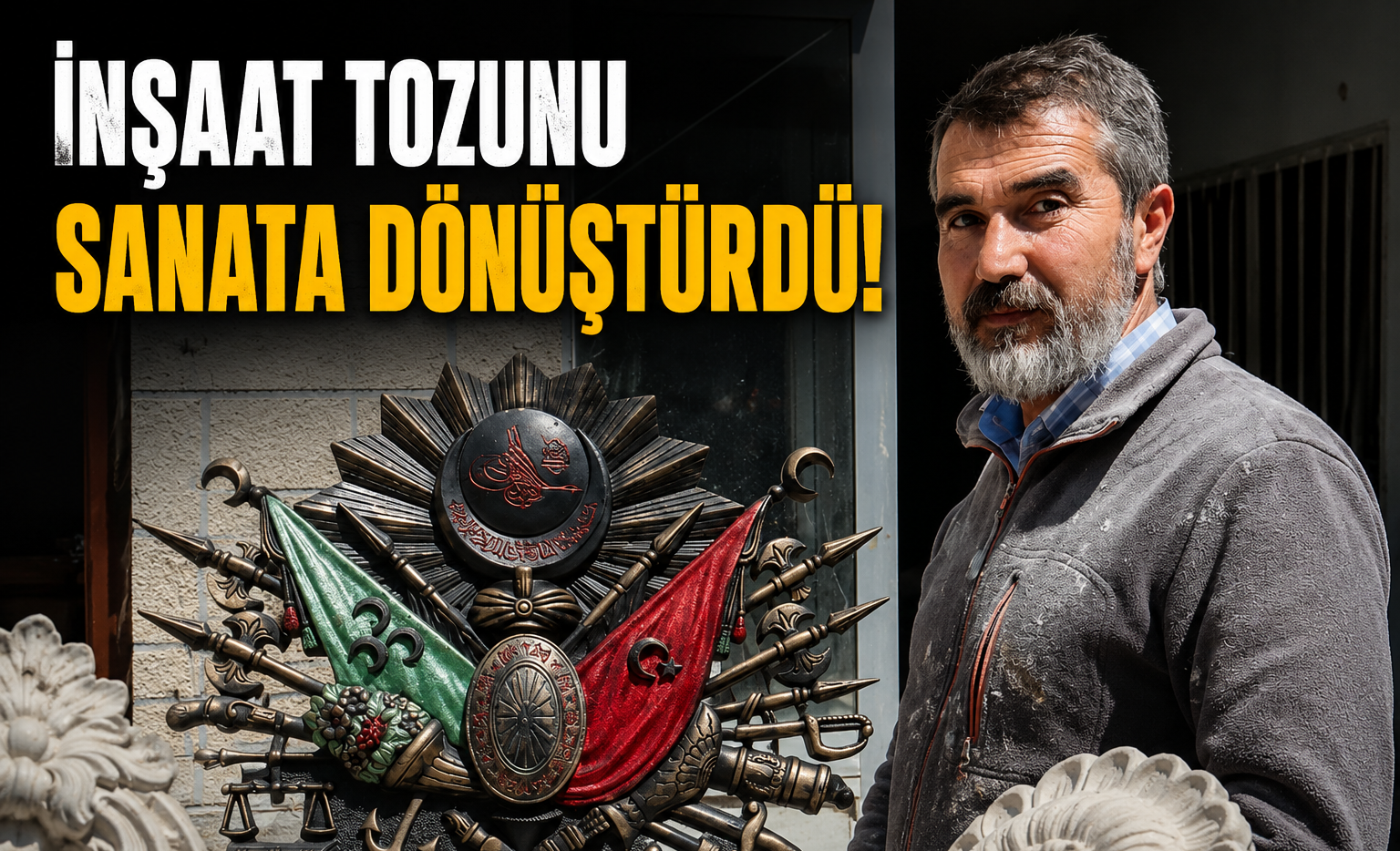 İnşaat Tozunu Sanata Dönüştürdü! Yozgatlı Ustanın El Emeği Eserleri Hayran Bırakıyor