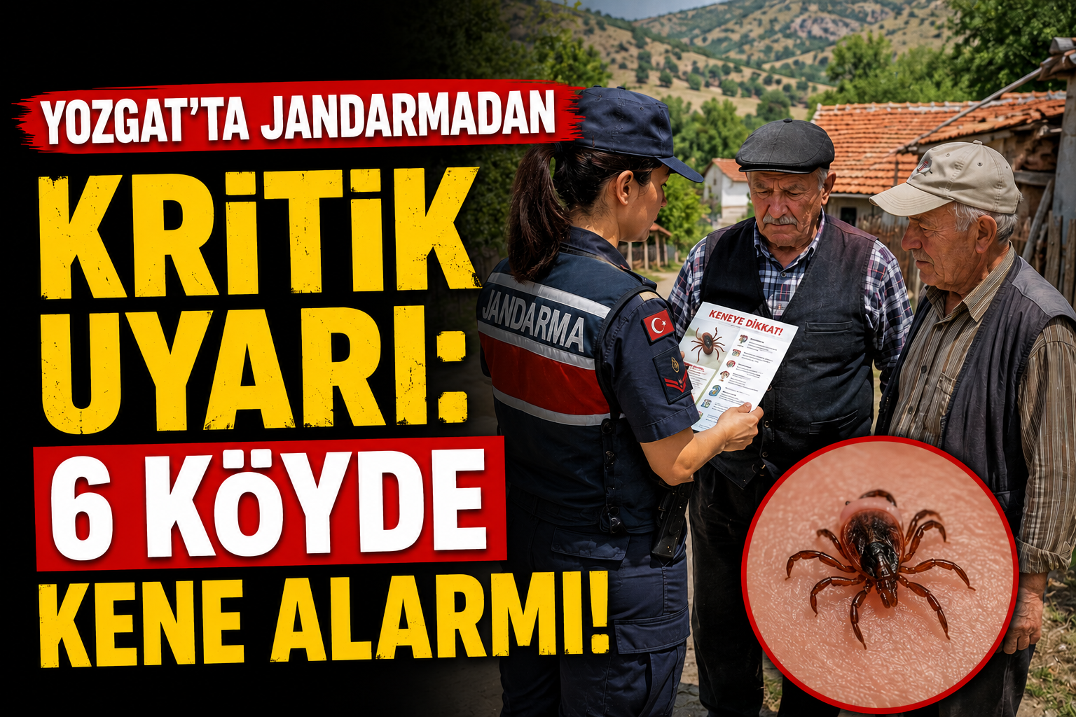 Yozgat’ta Jandarmadan Kritik Uyarı: 6 Köyde Kene Alarmı!