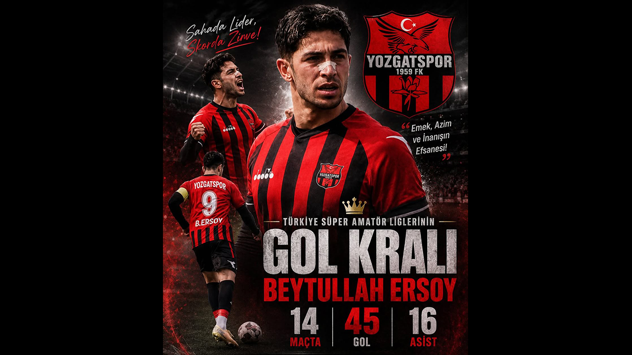 Yozgat Süper Amatör Liginde Gol Rekoru: Beytullah Ersoy 15 Maçta 45 Gol Attı