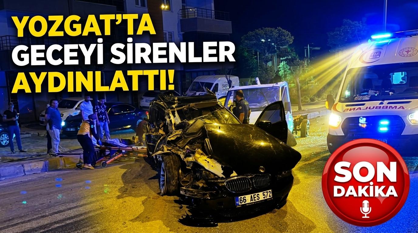 Yozgat’ta gecenin karanlığını ambulans sirenleri aydınlattı!