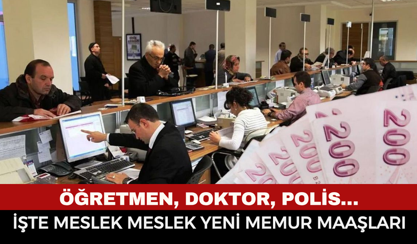Meslek Meslek Yeni Memur Maaşları Açıklandı: Öğretmen, Doktor, Polis ve Vaiz Ne Kadar Alacak?