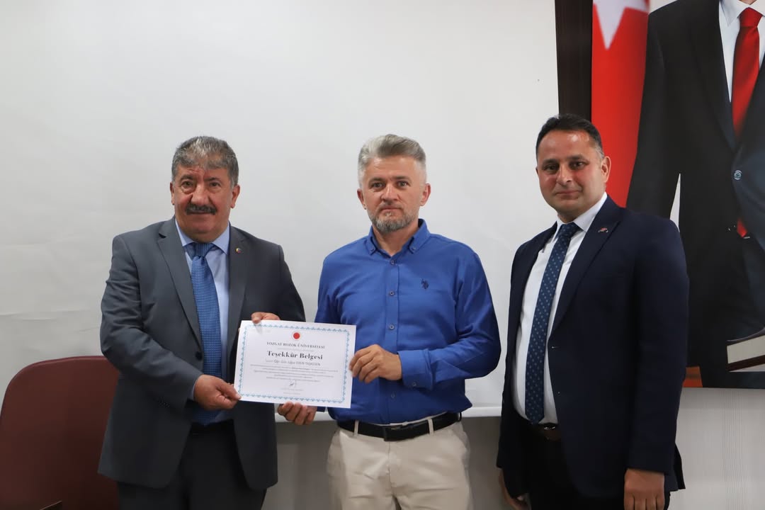 Yozgat MYO'dan Jüri Üyelerine Teşekkür Belgesi