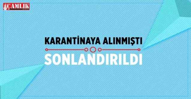 Derbent Köyü Çınarderesi Mahallesi'nde Karantina Kaldırıldı