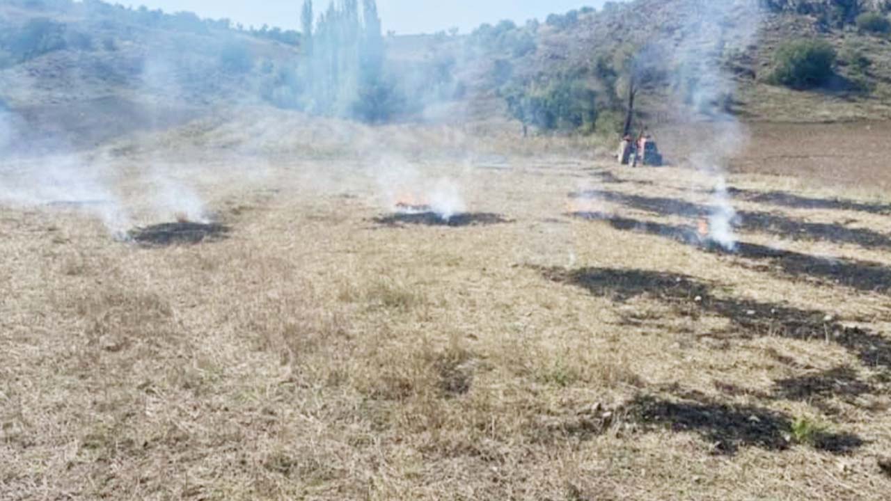 Yozgat’ta Anız Yangınına Jandarma Müdahalesi