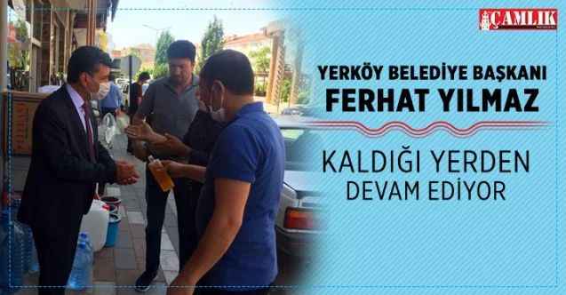 Yerköy Belediye Başkanı Yılmaz esnaf ziyaretlerine kaldığı yerden devam ediyor