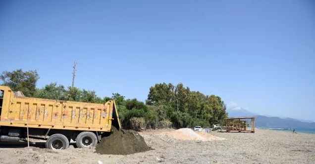 Karaot Plajı’nda Fethiye Belediyesi tarafından çalışmalar başladı