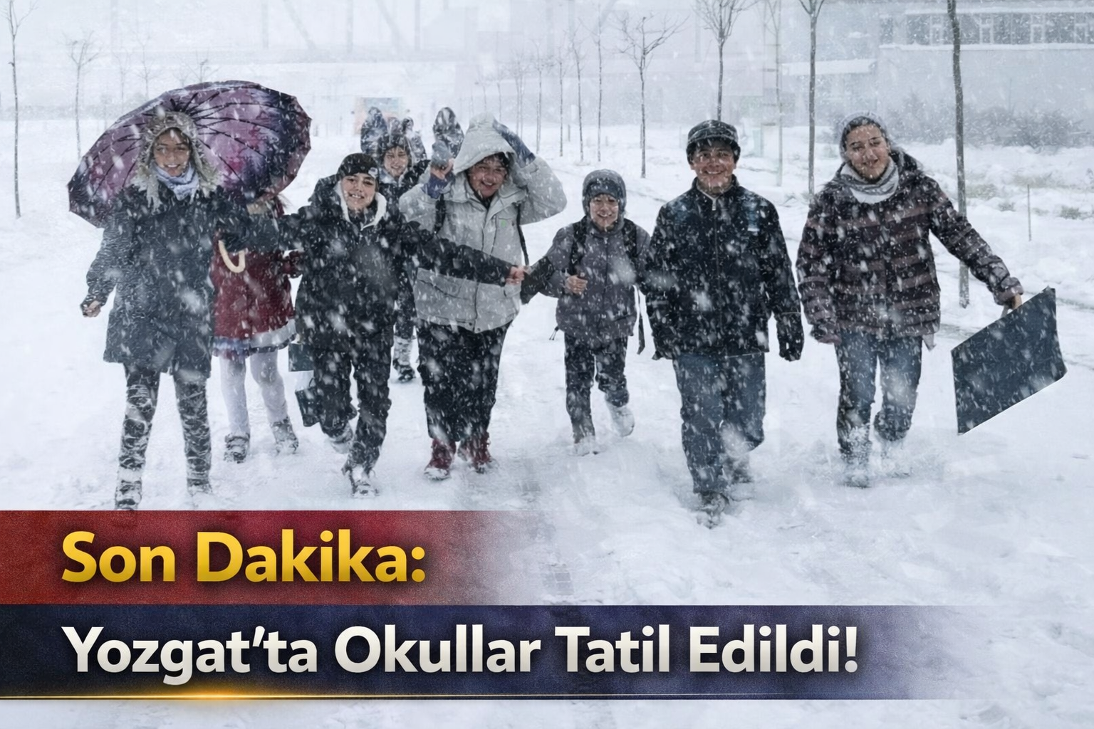 Yozgat’ta eğitimler durdu: Kar tatili başladı
