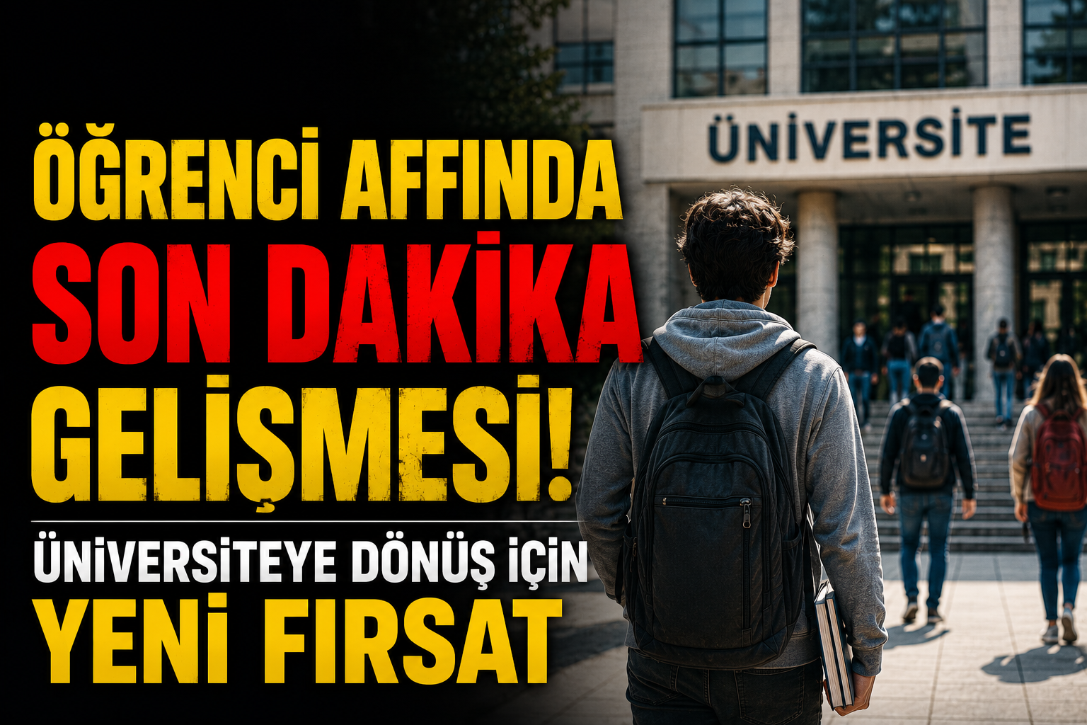 Öğrenci Affında Son Dakika Gelişmesi! Üniversiteye Dönüş İçin Yeni Fırsat