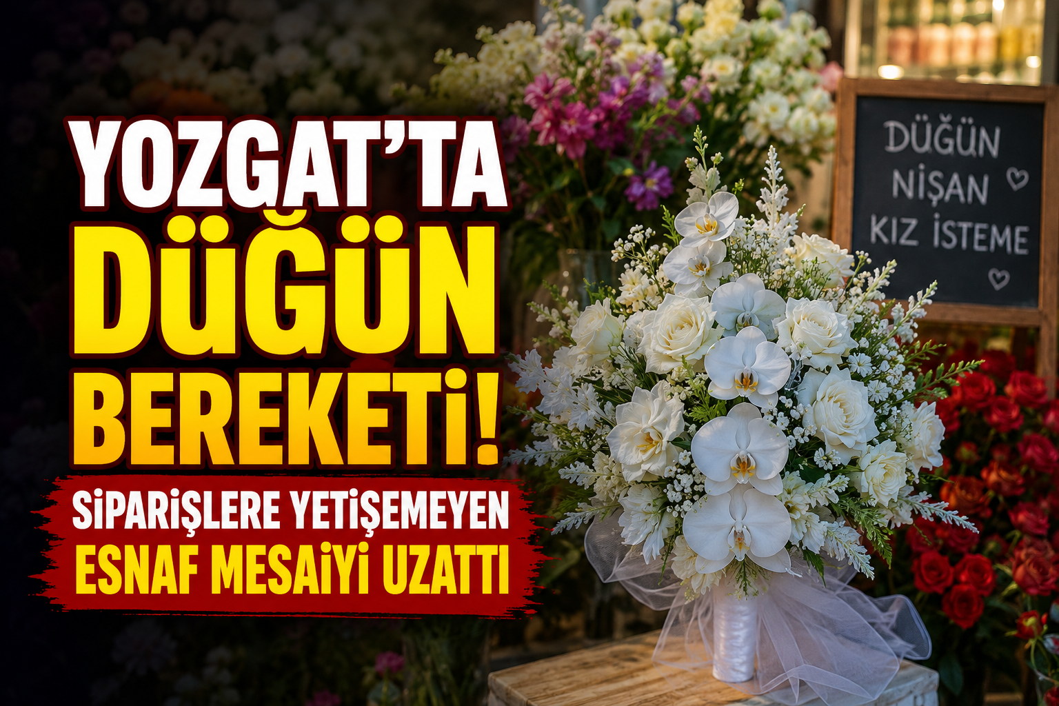Yozgat’ta Düğün Bereketi! Siparişlere Yetişemeyen Esnaf Mesaiyi Uzattı