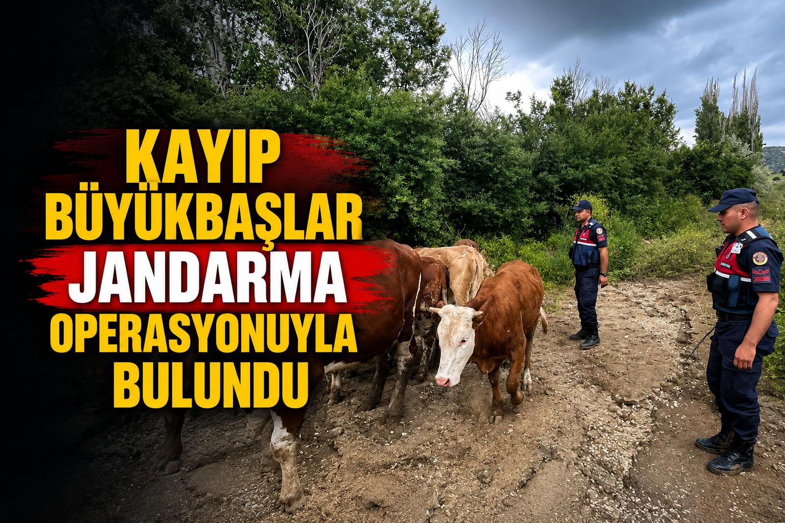 Kayıp Büyükbaşlar Jandarma Operasyonuyla Bulundu