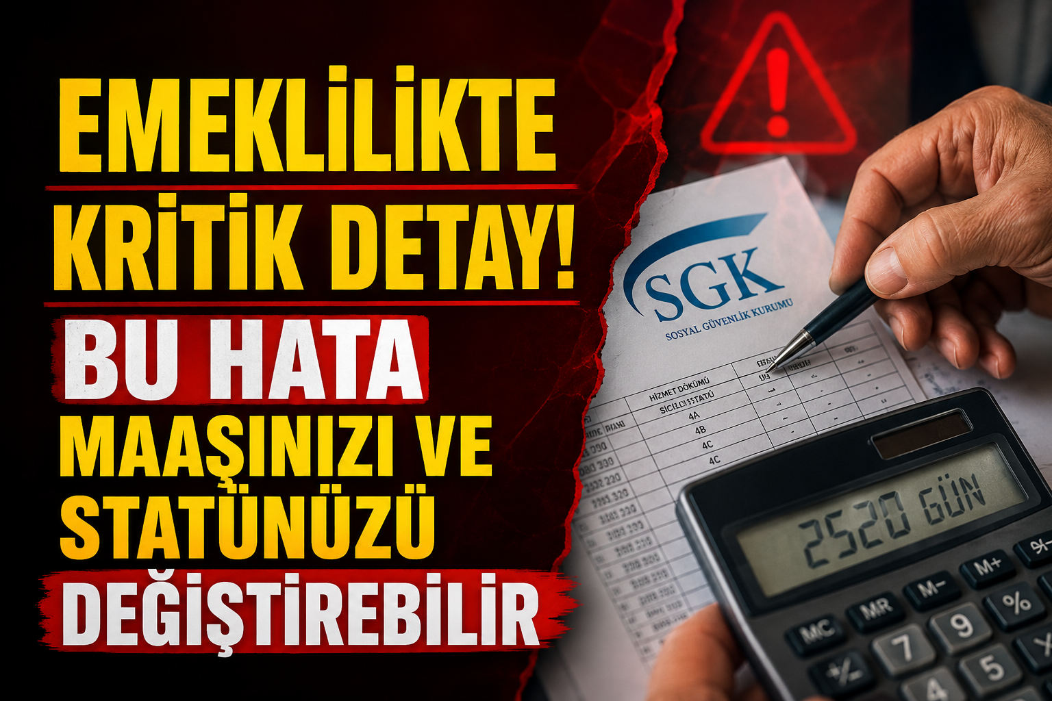 Emeklilikte Kritik Detay! Bu Hata Maaşınızı ve Statünüzü Değiştirebilir