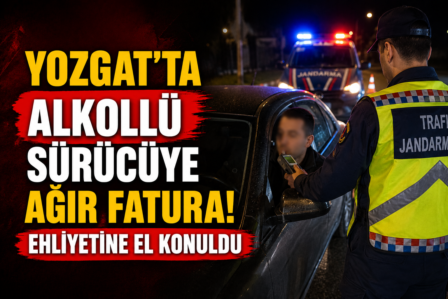 Yozgat'ta Alkollü Sürücüye Ağır Fatura! Ehliyetine El Konuldu