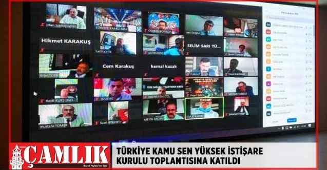 Türk Eğitim Sen Yozgat Şube Başkanı Mahmut Sunay Kabayel telekonferans yoluyla Türkiye Kamu Sen Yüksek İstişare Kurulu Toplantısına katıldı