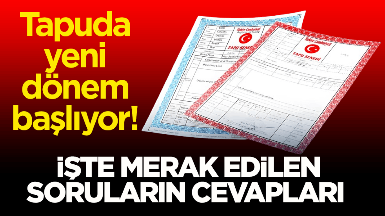 Tapu Sahiplerini İlgilendiren Yenilikler Bir Bir Ortaya Çıkıyor