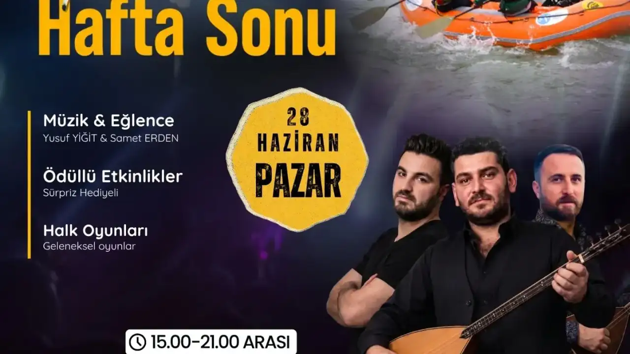 Çekerek'te Festival Coşkusu Başlıyor! Rafting Alanında Unutulmaz Pazar Sizleri Bekliyor