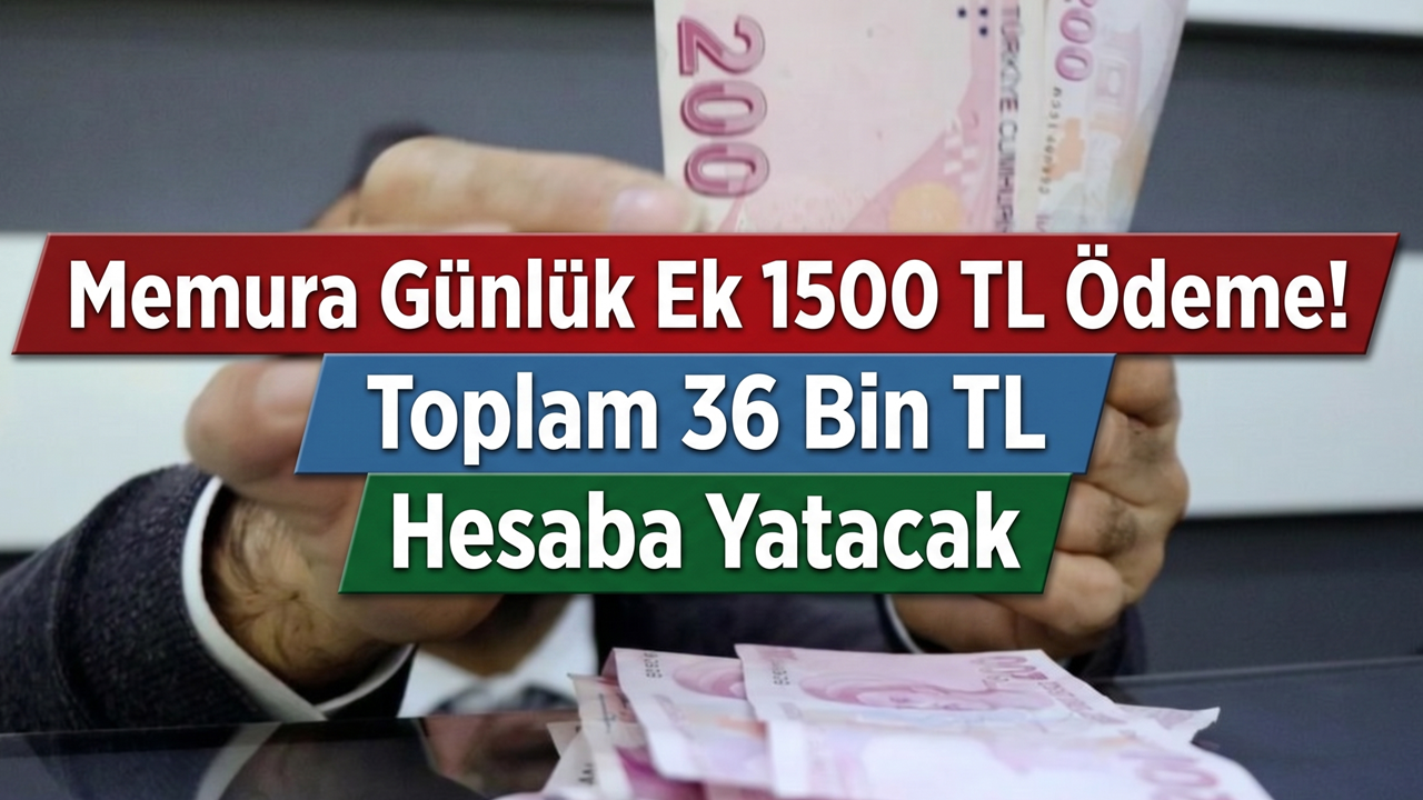 Memura Günlük Ek 1500 TL Ödeme! Toplam 36 Bin TL Hesaba Yatacak