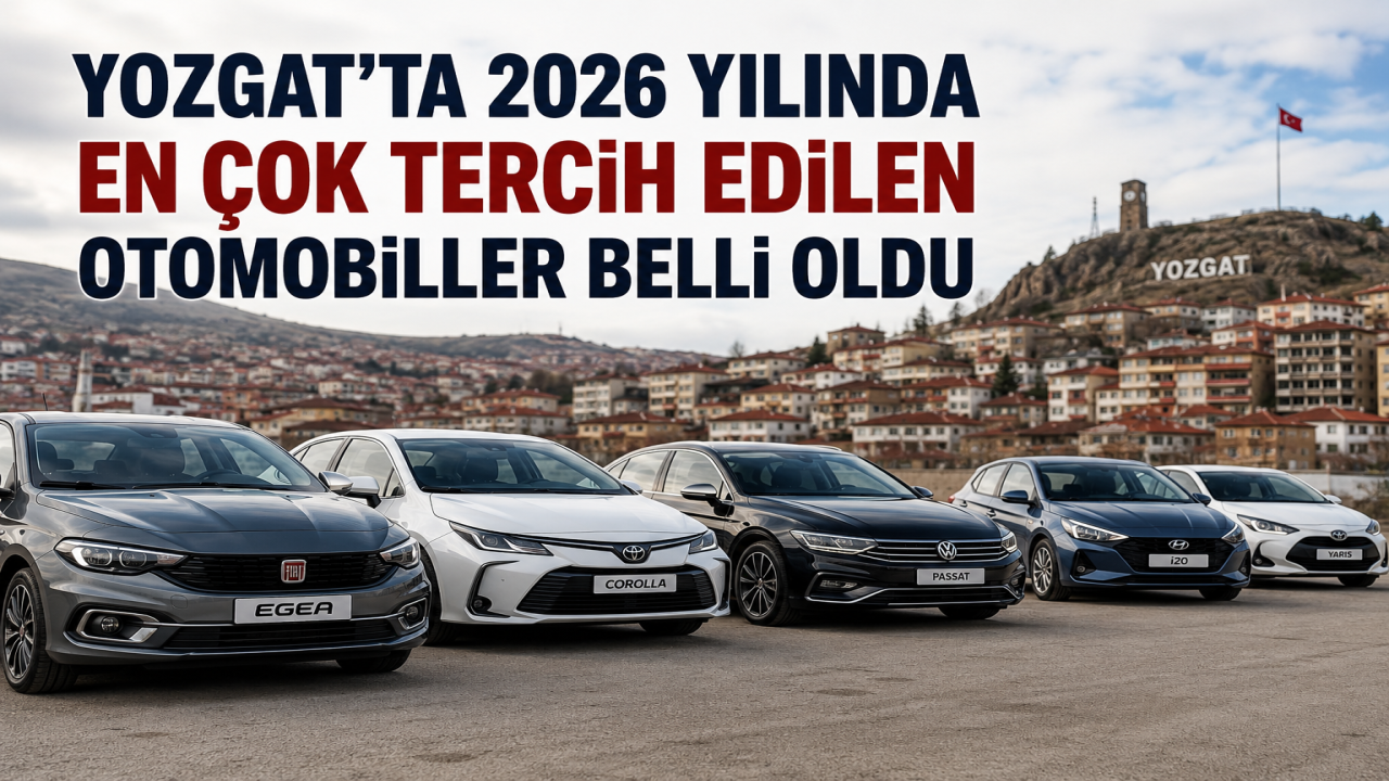 2026 İtibarıyla Yozgat'ta En Çok Tercih Edilen Otomobiller Belli Oldu