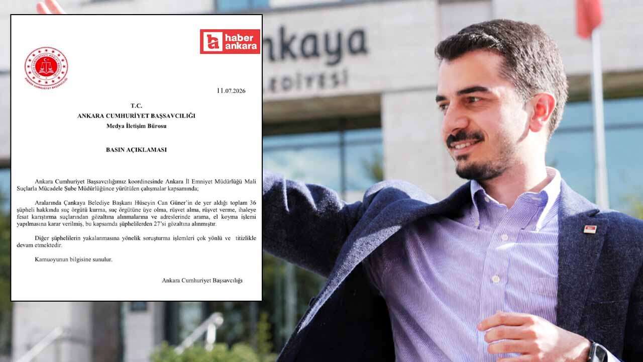 Çankaya Belediye Başkanı Hüseyin Can Güner Hakkında Gözaltı Kararı